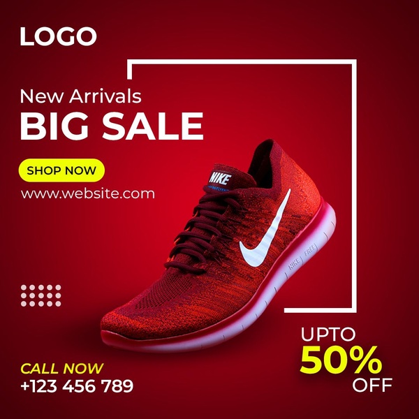 running shoes, athletic sneakers, training shoes, sports shoes, running footwear, holiday sale, discount offer, minimalist, energetic, bold, red